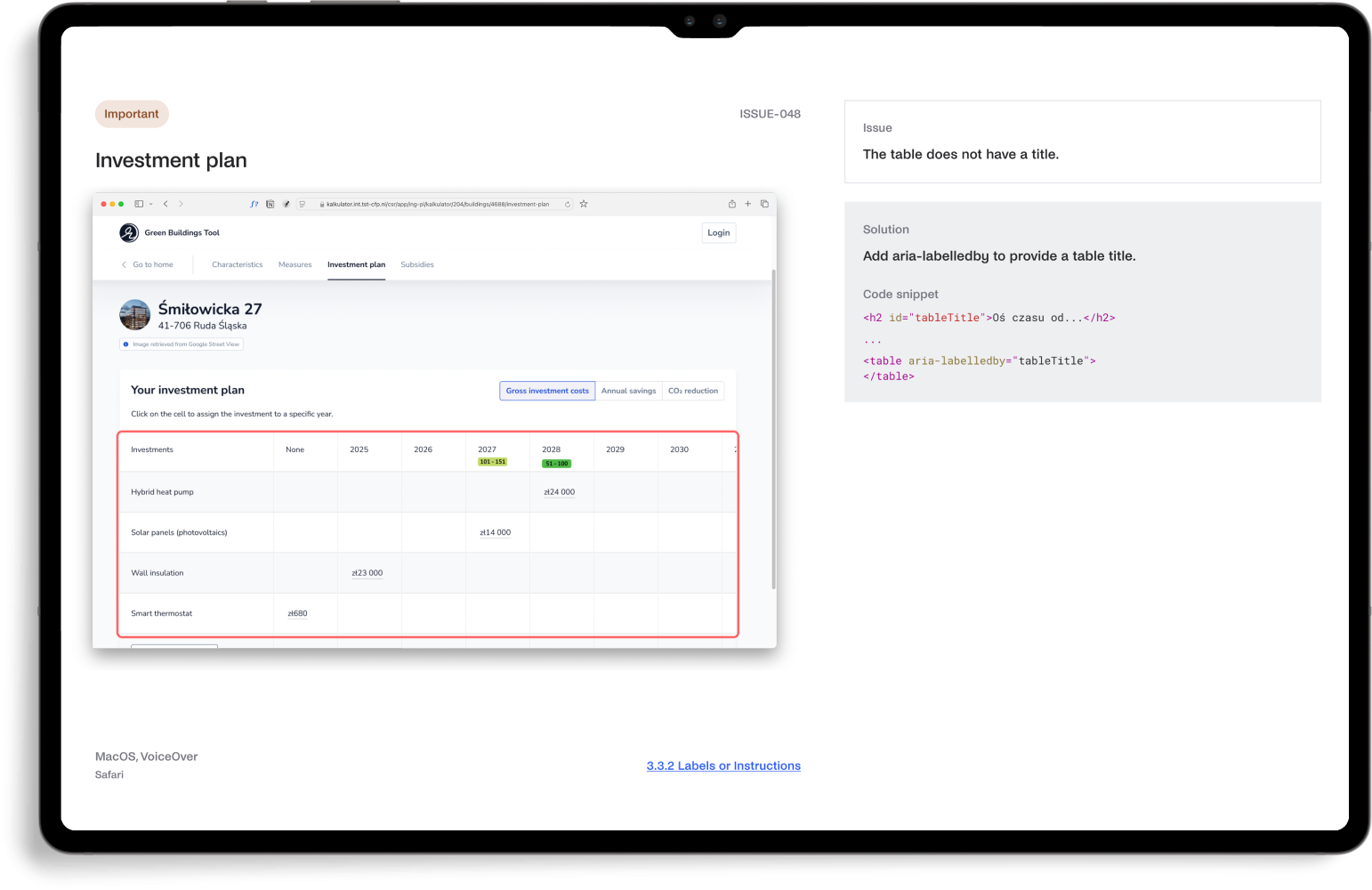 Digital accessibility audit