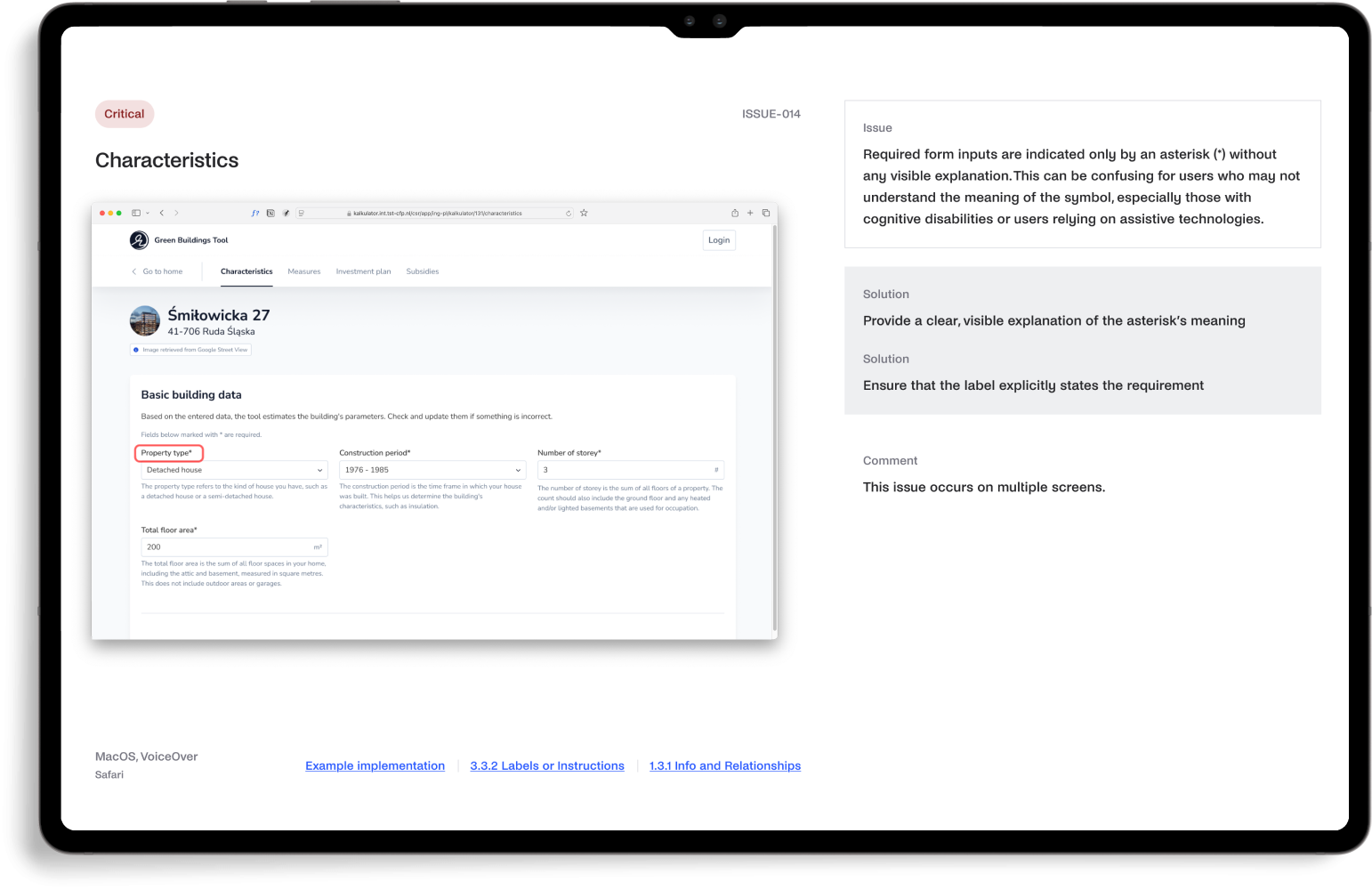 Digital accessibility audit