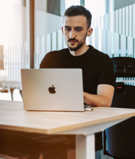 A man with laptop