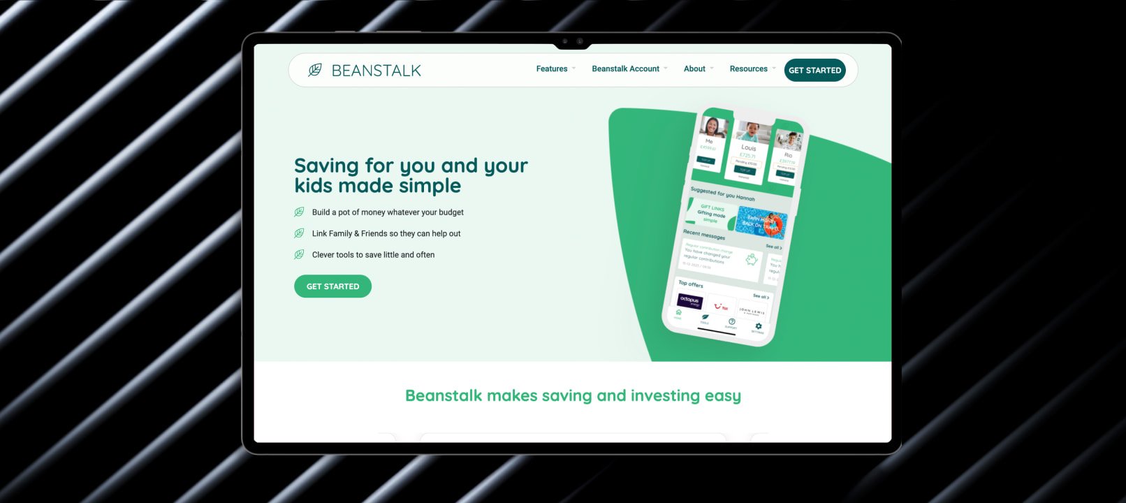 Beanstalk. Landing Page redesign.